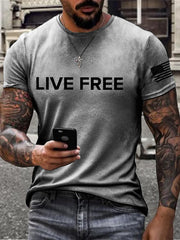 Men's Live Free Printed T-shirt