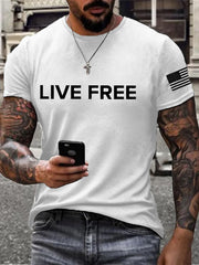 Men's Live Free Printed T-shirt