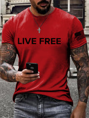 Men's Live Free Printed T-shirt
