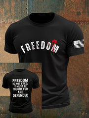 Men's Freedom Is Not Free R.I.P Charlie Kirk Short Sleeve T-shirt