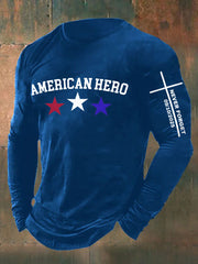 Men's RIP American Hero We Never Forget Long Sleeve T-shirt