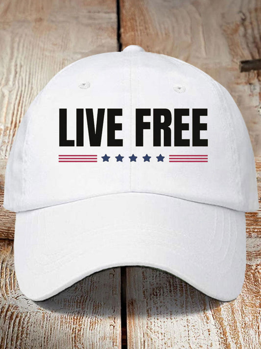 Unisex Live Free Print Hat