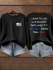 Women's End Gun Violence Printed Sweatshirt