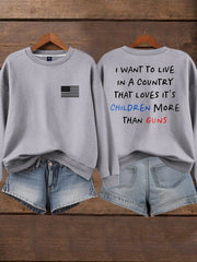 Women's End Gun Violence Printed Sweatshirt