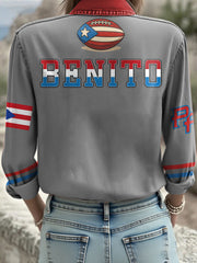 Women's Bunny Football Music Lover Printed Shirt