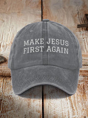 Unisex Make Jesus First Again Hat