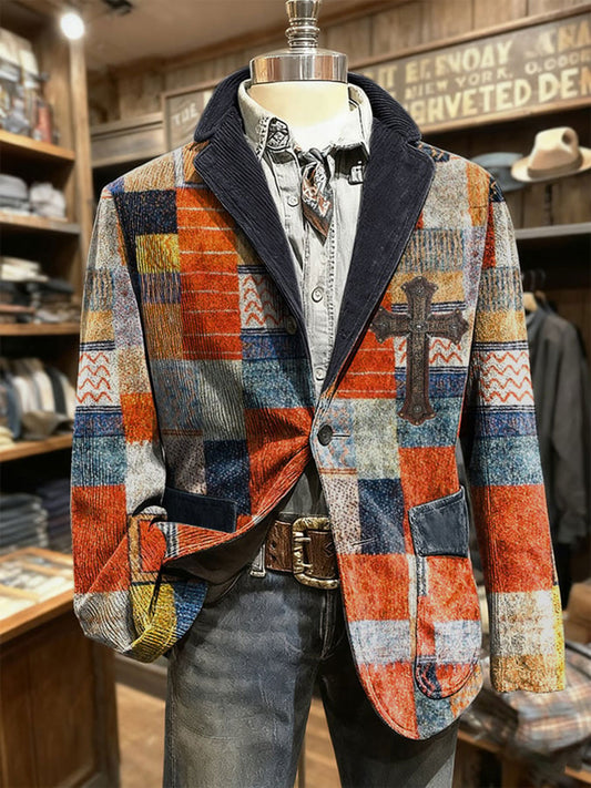 Men's Retro Western Style Casual Blazer