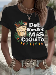 Women's Bunny Football Music Lover Printed T-shirt