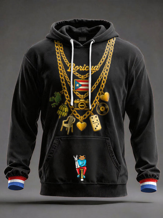 Unisex Bunny Football Music Lover Printed Hoodie