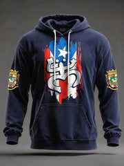 Unisex Puerto Rico Art Printed Hoodie