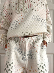 Women's Christmas sweatshirt and long pants sets