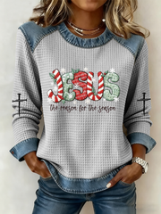 Women’s Jesus The Reason For The Season Printed Top