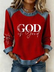 Women's God Is Good All The Time Casual Top