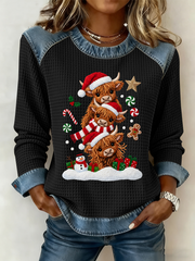 Women's Highland Cow Print Top