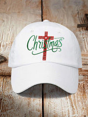Unisex Christmas Cross Print Hat