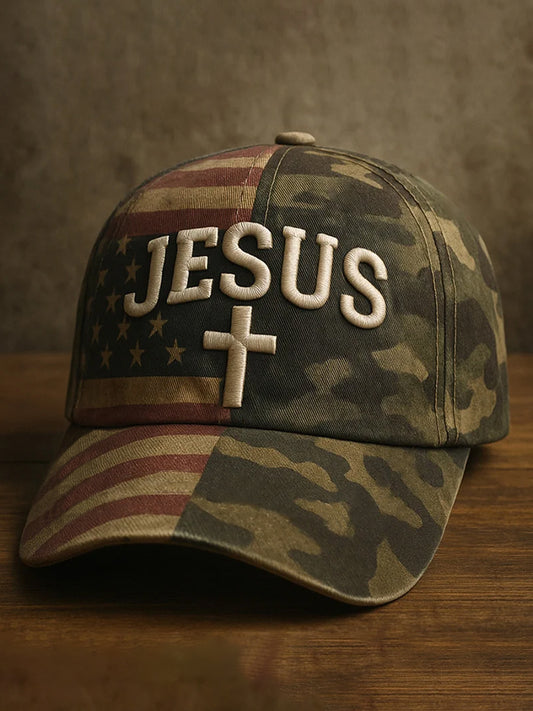 Unisex Jesus Cross Print Hat