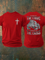 Men's Trained By The Corps Redeemed By The Cross Printed Casual T-shirt
