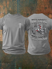 Men's Trained By The Corps Redeemed By The Cross Printed Casual T-shirt