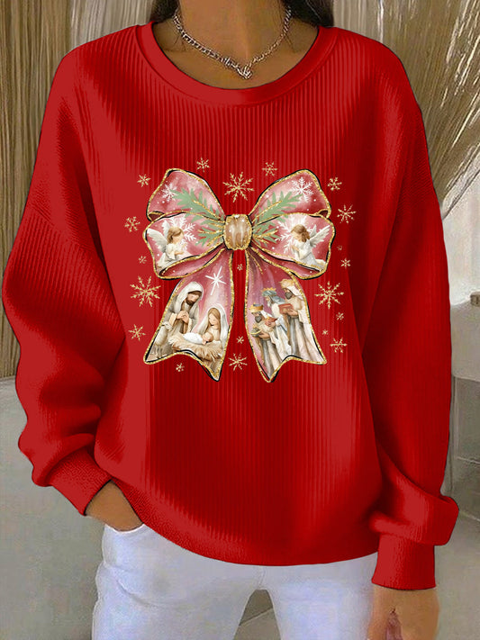 Women's Christmas Print Casual Sweatshirt