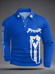 Men's Puerto Rico Art Printed Casual Tops