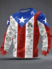 Men's Puerto Rico Art Printed Sweatshirt