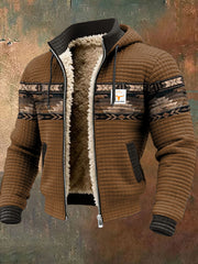 Men's Vintage Winter Western Style Faith Printed Jacket