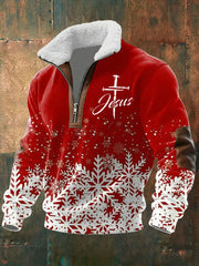 Men's Christmas Cross Print Casual Top