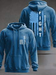 Men's Prostate Cancer Awareness Printed Casual Hoodie