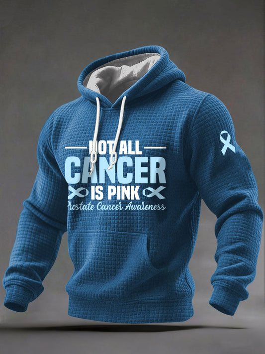 Men's Prostate Cancer Awareness Printed Casual Hoodie