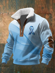 Men's Prostate Cancer Awareness Printed Casual Top