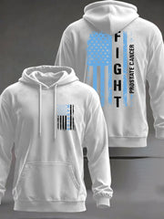 Men's Prostate Cancer Awareness Printed Casual Hoodie