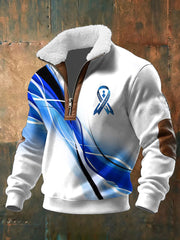 Men's Prostate Cancer Awareness Printed Casual Top