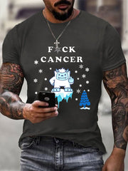 Men's Prostate Cancer Awareness Print Casual T-Shirt