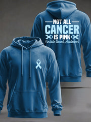 Men's Prostate Cancer Awareness Printed Casual Hoodie