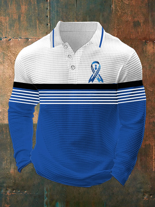 Men's Prostate Cancer Awareness Print Casual Top