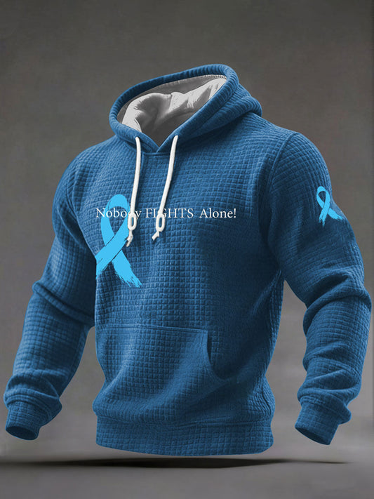 Men's Prostate Cancer Awareness Printed Casual Hoodie