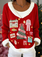 Women's Christmas Plush Tops