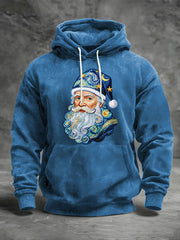 Men's Santa Claus Printed Casual Hoodie