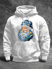 Men's Santa Claus Printed Casual Hoodie
