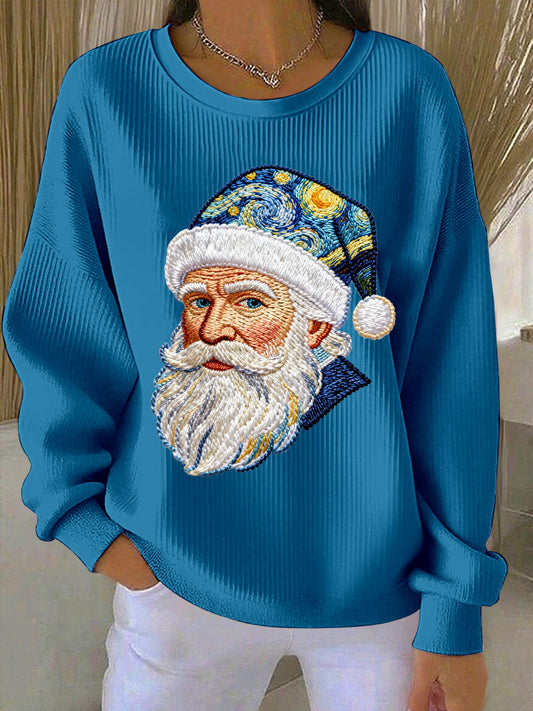 Women's Santa Claus Print Casual Sweatshirt