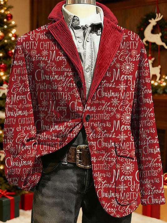 Men's Christmas Art Printed Jacket