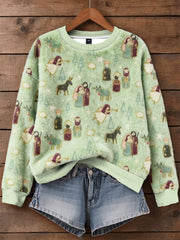 Women's Christmas Faith Flannel Hoodie