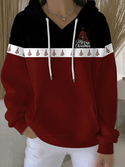 Women's Christmas Belief Print Casual Hoodie