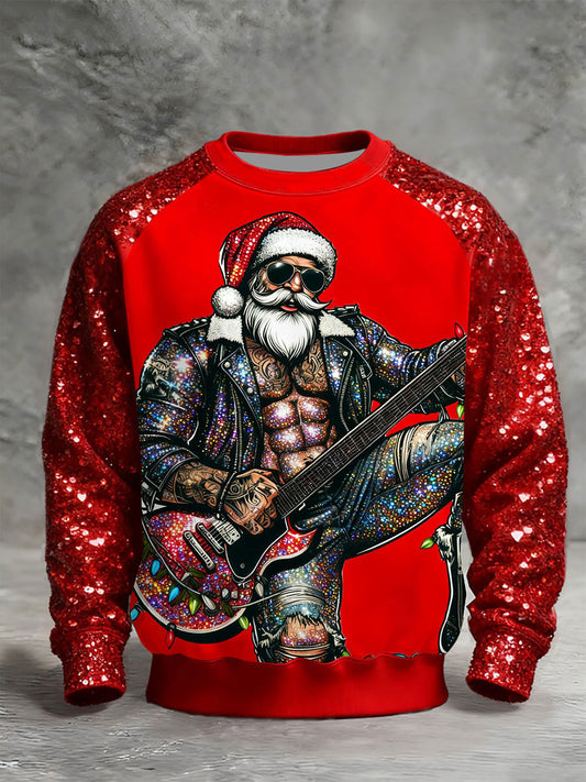 Men's Sunglasses Santa Claus Crewneck Sweatshirt