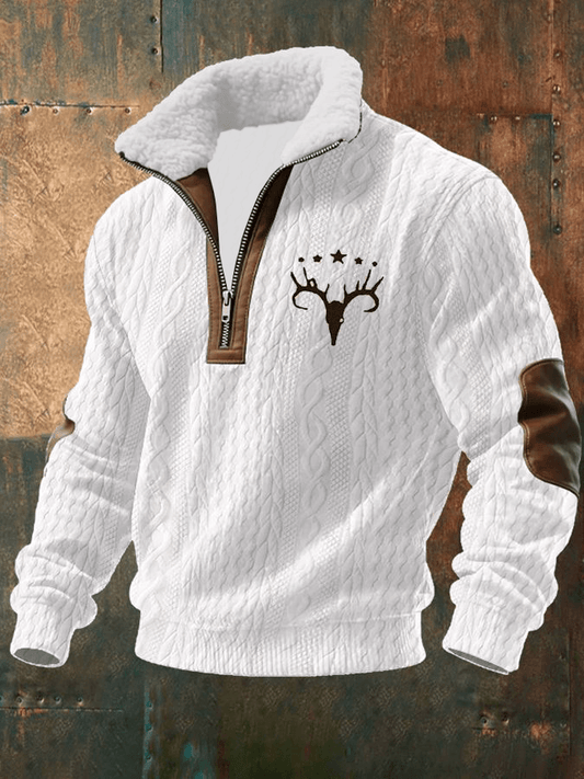 Men's Vintage Western Printed Casual Sweatshirt