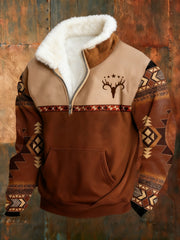 Men's Vintage Western Printed Casual Sweatshirt