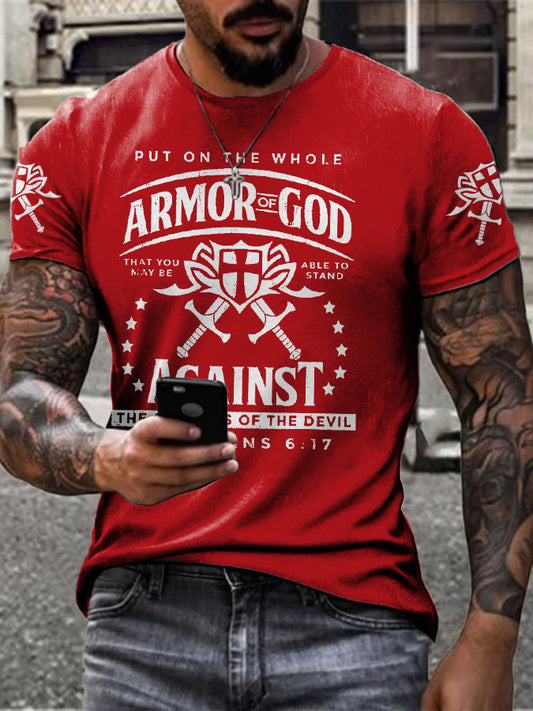 Men's Armer of God Printed T-shirt