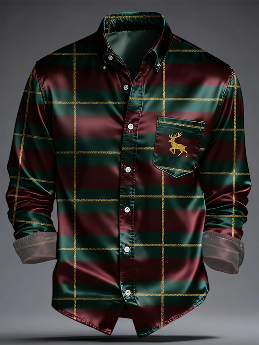 Men's Luxury Christmas Art Printed Shirt