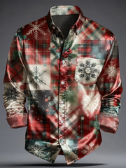Men's Luxury Christmas Art Printed Shirt