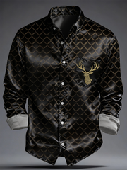 Men's Luxury Christmas Art Printed Shirt